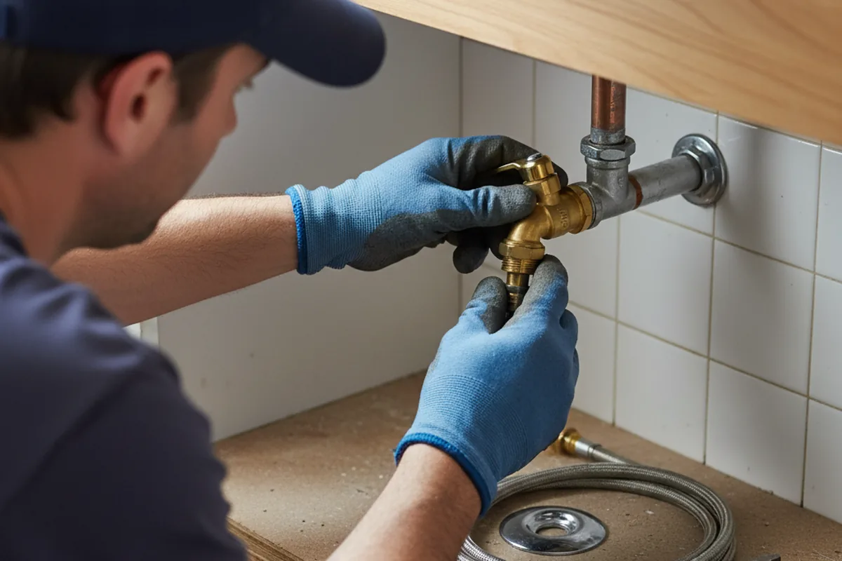 Shutoff valve and fitting work during Emergency Plumbing in Fairfield